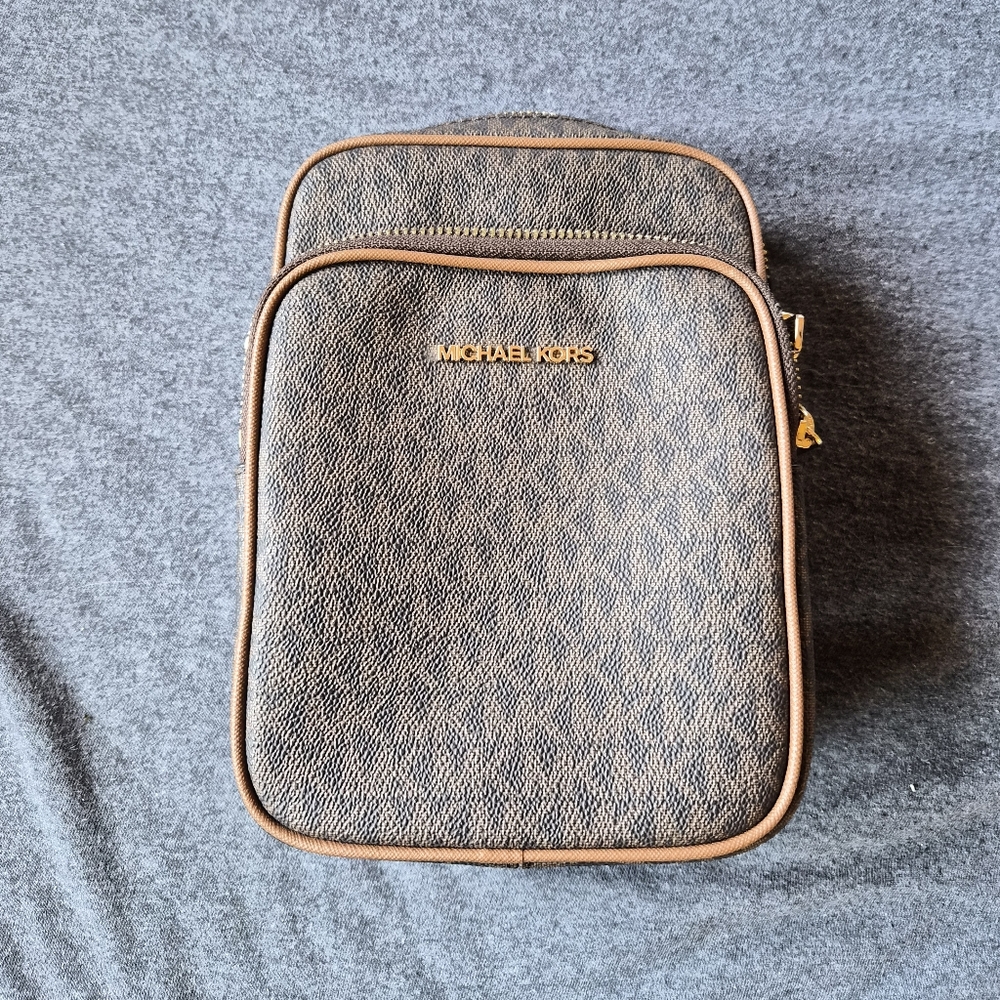 Michael Kors Tan and Brown Women's Messenger Bag